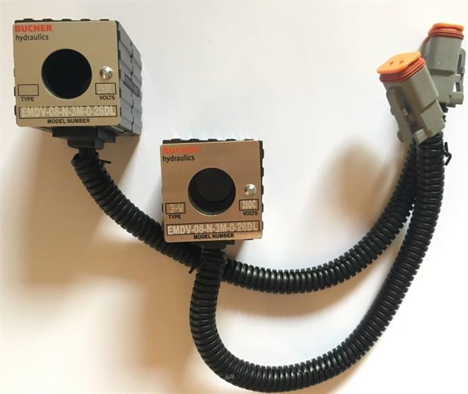 Bucher (Command Controls Corp.) Solenoid Valve Coil EMDV-08-N-3M-0-26DL